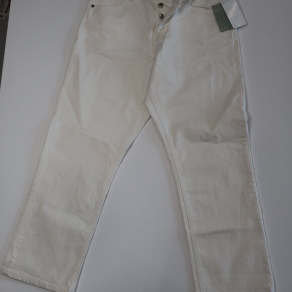 H&M Women's White Straight High Waist Jeans Size 10 - Picture 1 of 4